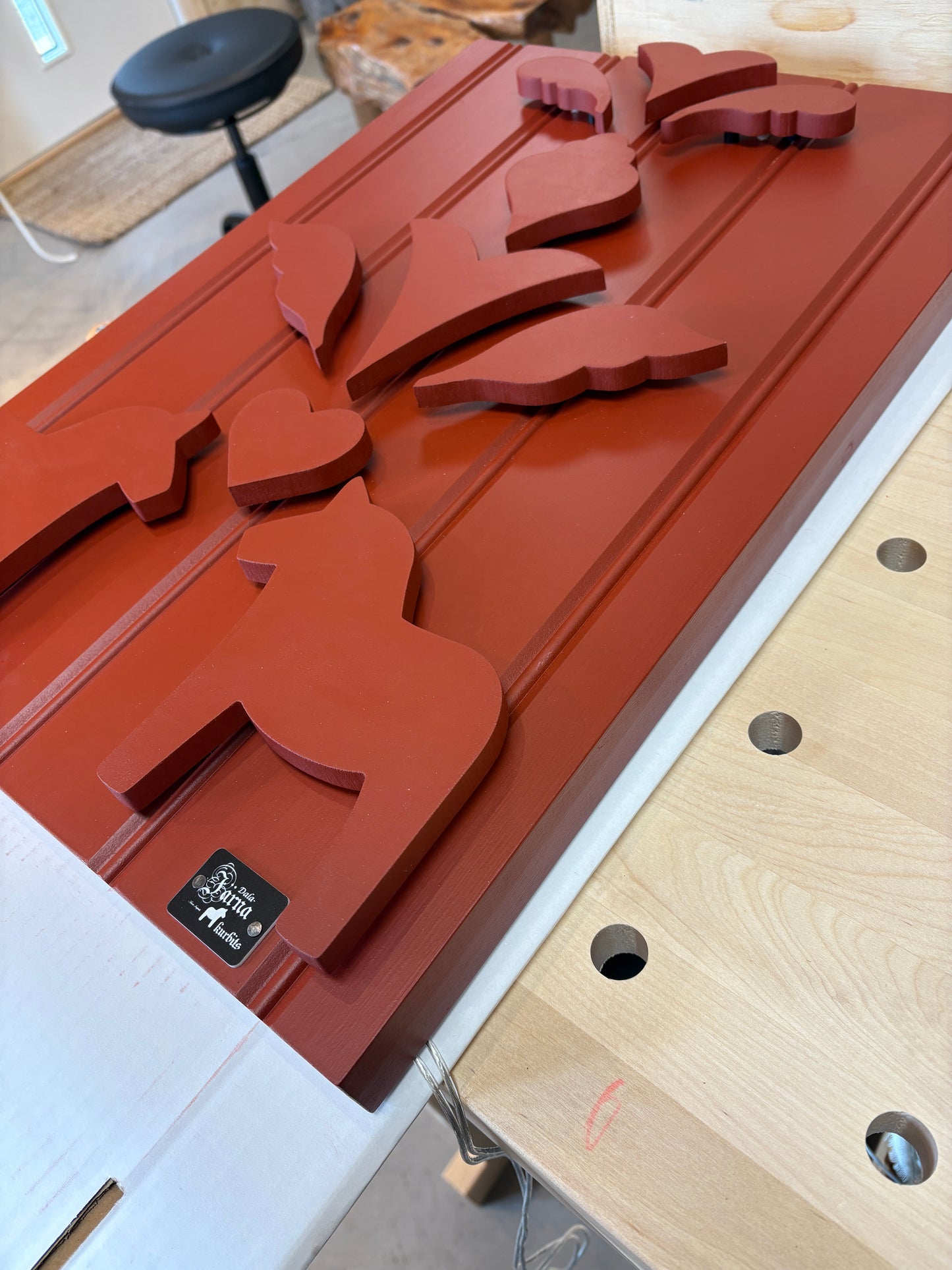 Faluröd på Faluröd bakgrund