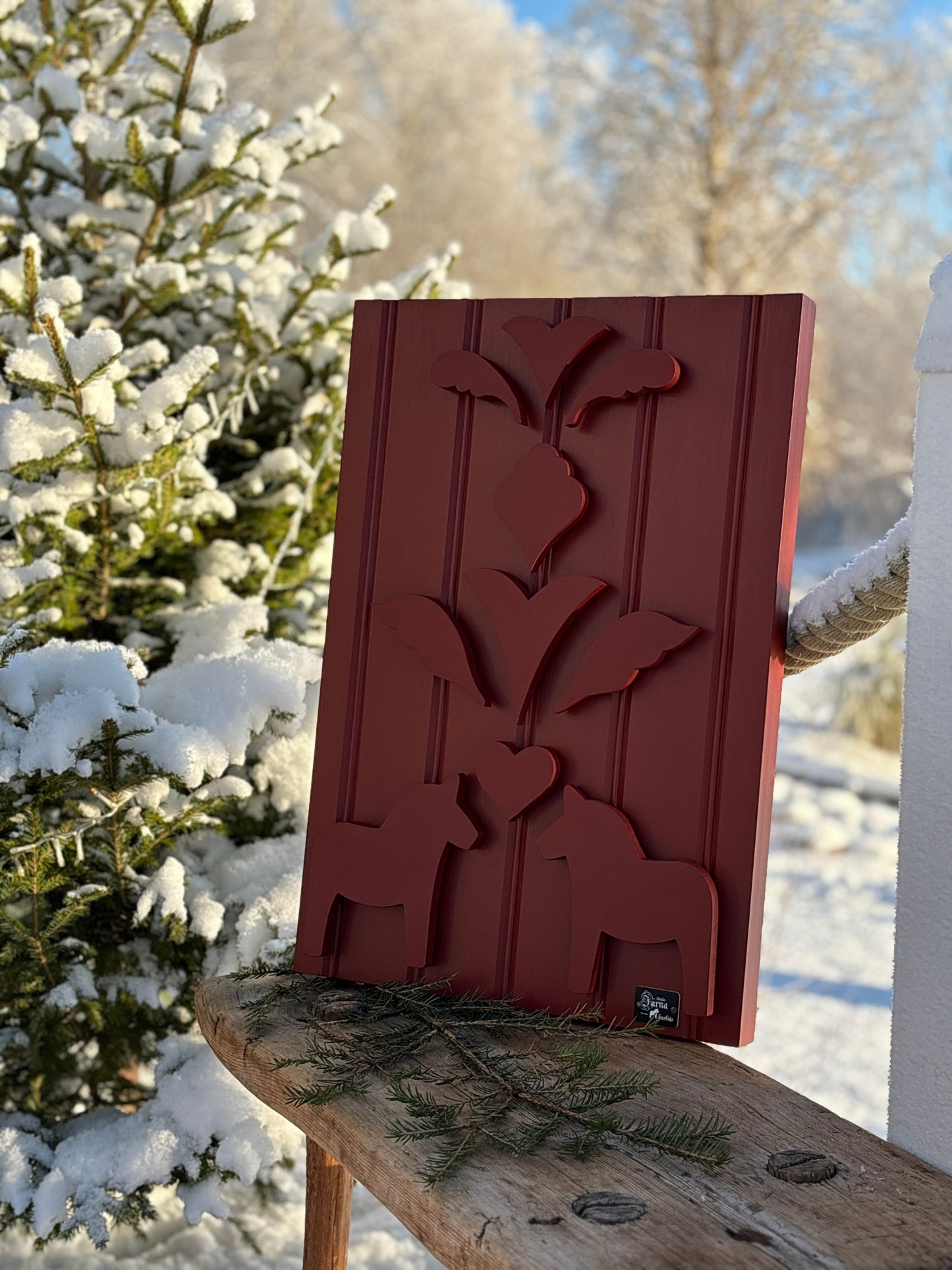 Faluröd på Faluröd bakgrund